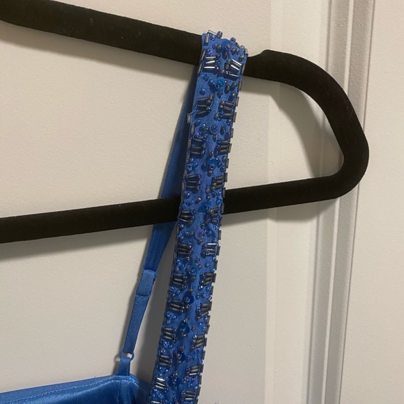 Adrianna Papell Blue Cocktail Dress 2P - Picture 7 of 8